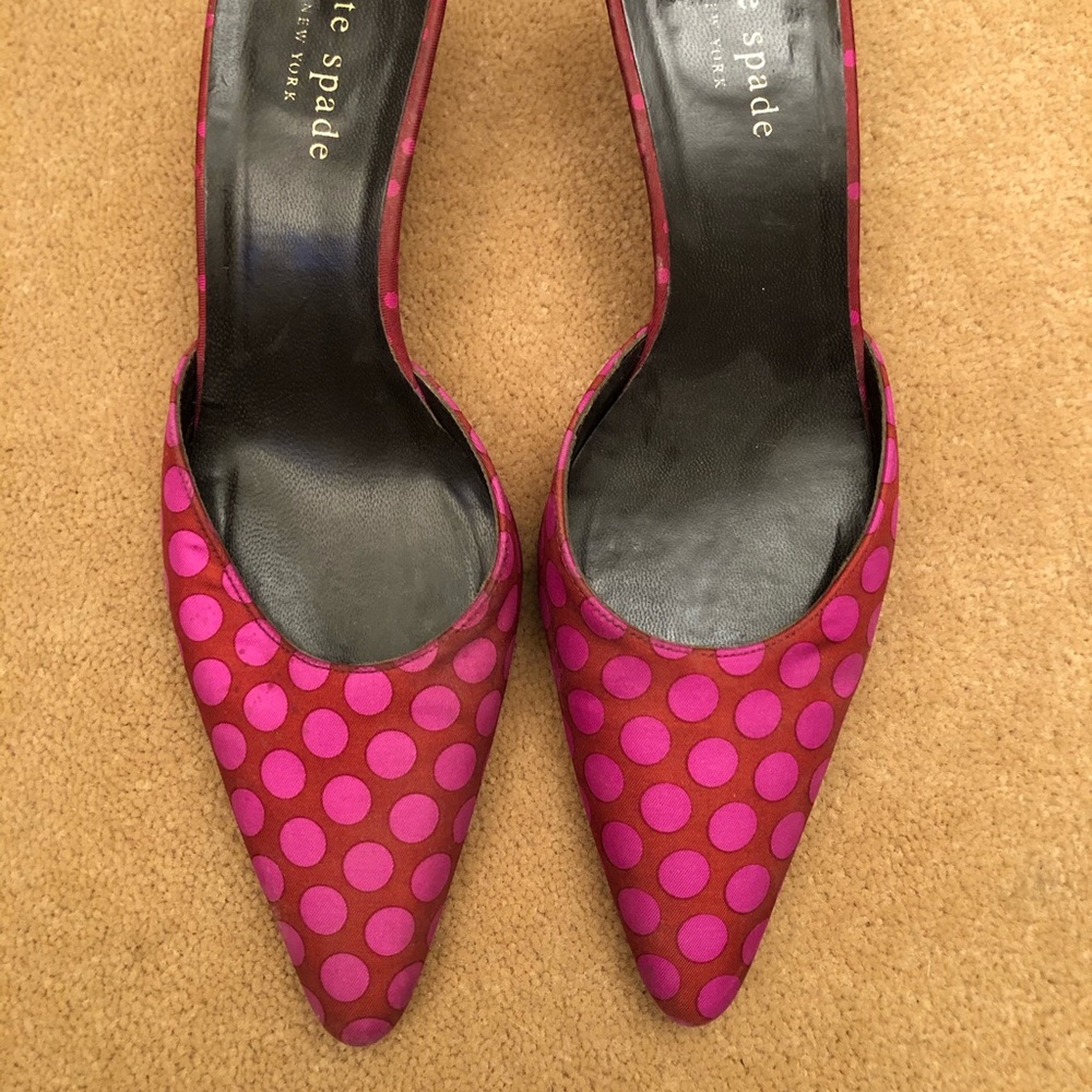 Polka Dot Kitten Heel Mule